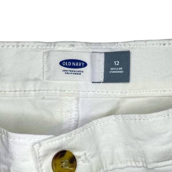 Old Navy White cropped khaki pants size 12 - Picture 4 of 4